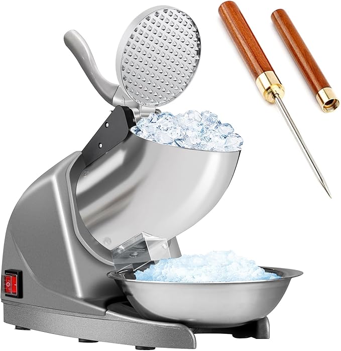 HORGELU Ice Crusher Ice Shaver 3 Blades with Ice